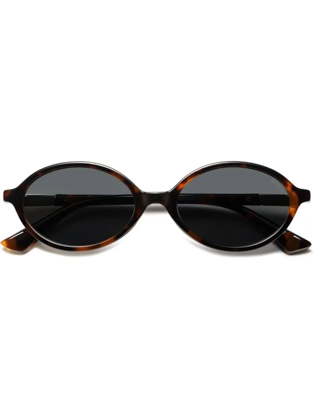 SOJOS Women's Brown Grey Polarized Retro Oval Sunglasses Vintage Trendy Designer